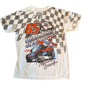 Marvel Spider-Man Racing Youth T-Shirt Size M Multicolor Graphic Tee
